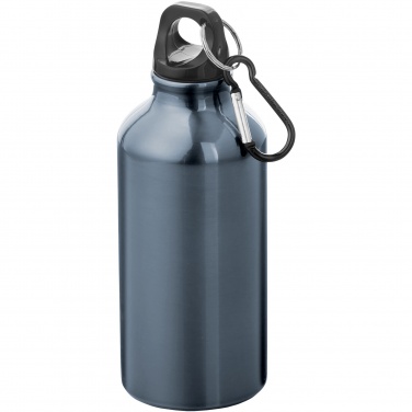 Logotrade Geschäftsgeschenke das Foto: Oregon 400 ml Aluminium Trinkflasche mit Karabinerhaken