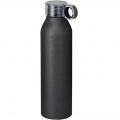 Grom 650 ml Aluminium Sportflasche, Durchgehend schwarz