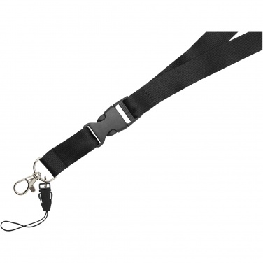 Logotrade Werbegeschenke das Foto: Sagan Lanyard mit abnehmbarer Schnalle und Handyband