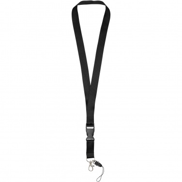 Logotrade Werbegeschenke das Foto: Sagan Lanyard mit abnehmbarer Schnalle und Handyband