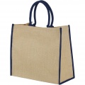 Harry farbige Jute Tragetasche 25L, Natur / Marine