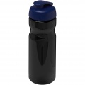 H2O Active® Base 650 ml Sportflasche mit Klappdeckel, Einfarbig schwarz / blau