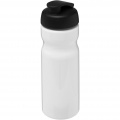 H2O Active® Base 650 ml Sportflasche mit Klappdeckel, Weiß / Tiefschwarz