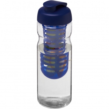 Logotrade Firmengeschenke das Foto: H2O Active® Base 650 ml Sportflasche mit Klappdeckel und Infusor