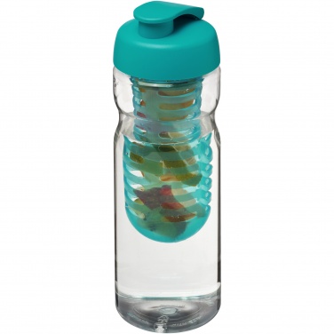 Logotrade Geschäftsgeschenke das Foto: H2O Active® Base 650 ml Sportflasche mit Klappdeckel und Infusor