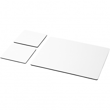 Logotrade Werbeartikel das Foto: Q-Mat® Mousepad- und Untersetzer-Set 3