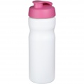 Baseline® Plus 650 ml Sportflasche mit Klappdeckel, Weiß / Rosa