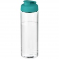 H2O Active® Vibe 850 ml Sportflasche mit Klappdeckel, Transparent / Aquablau