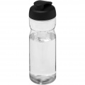 H2O Active® Base Tritan™ 650 ml Sportflasche mit Klappdeckel, Transparent klar / Tiefschwarz