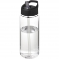 H2O Active® Octave Tritan™ 600 ml Sportflasche mit Ausgussdeckel, Transparent klar / Tiefschwarz