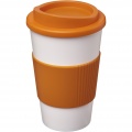 Americano® 350 ml Isolierbecher mit Schutzring, Orange / Weiß