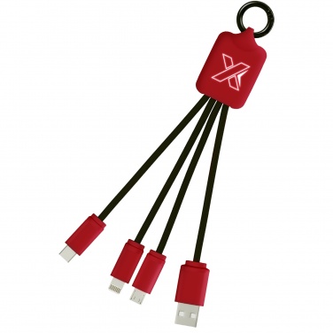 Logotrade Werbeartikel das Foto: SCX.design C15 Quatro Ladekabel mit Leuchtlogo