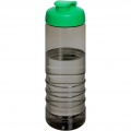 H2O Active® Eco Treble 750 ml Sportflasche mit Stülpdeckel, Anthrazit / Grün