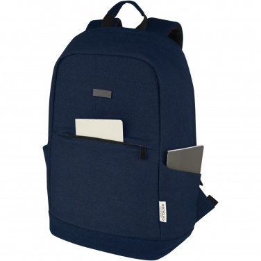 Logotrade Werbegeschenke das Foto: Joey 15,6 Zoll Anti-Diebstahl Laptop Rucksack 18 L aus GRS-recyceltem Canvas