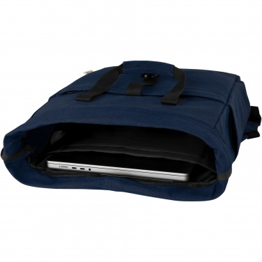 Logotrade Werbegeschenke das Foto: Joey 15" GRS Rolltop Laptoprucksack aus recyceltem Canvas 15 L