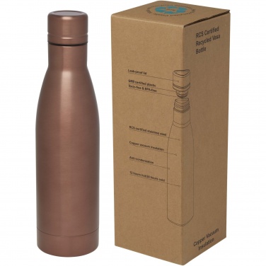 Logotrade Werbegeschenke das Foto: Vasa RCS-zertifizierte Kupfer-Vakuum Isolierflasche aus recyceltem Edelstahl, 500 ml