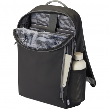 Logotrade Werbeartikel das Foto: Aqua wasserabweisender 15" Laptop-Rucksack aus GRS Recyclingmaterial 21 L