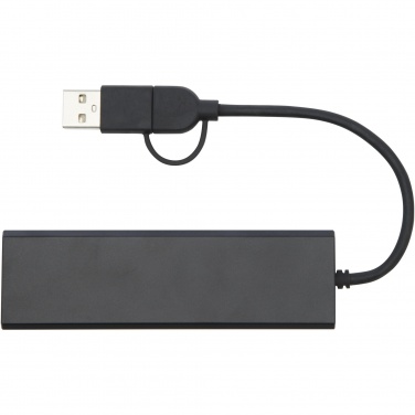 Logotrade werbemittel das Foto: Rise USB 2.0 Hub aus recyceltem RCS Aluminium