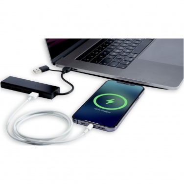 Logotrade Werbegeschenke das Foto: Rise USB 2.0 Hub aus recyceltem RCS Aluminium