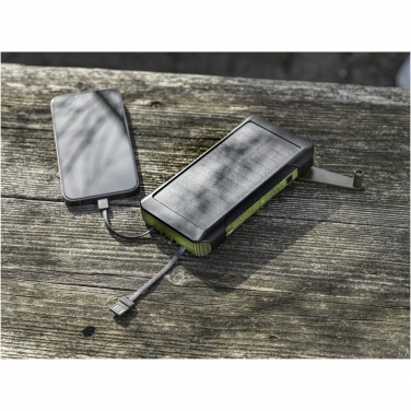 Logotrade Logogeschenke das Foto: Soldy 10.000 mAh Solardynamo-Powerbank aus recyceltem GRS Kunststoff 