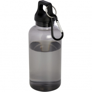 Logotrade Geschäftsgeschenke das Foto: Oregon 400 ml RCS-zertifizierte Trinkflasche aus recyceltem Kunststoff mit Karabiner 