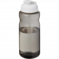 H2O Active® Eco Big Base 1L Sportflasche mit Klappdeckel , Anthrazit / Weiß