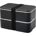 MIYO Renew Doppel-Lunchbox, Granit / Granit / Schwarz