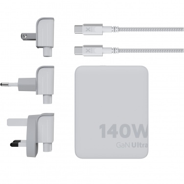 Logotrade Werbeartikel das Foto: Xtorm XVC2140 GaN Ultra 140 W Reiseladegerät mit 240 W USB-C PD-Kabel