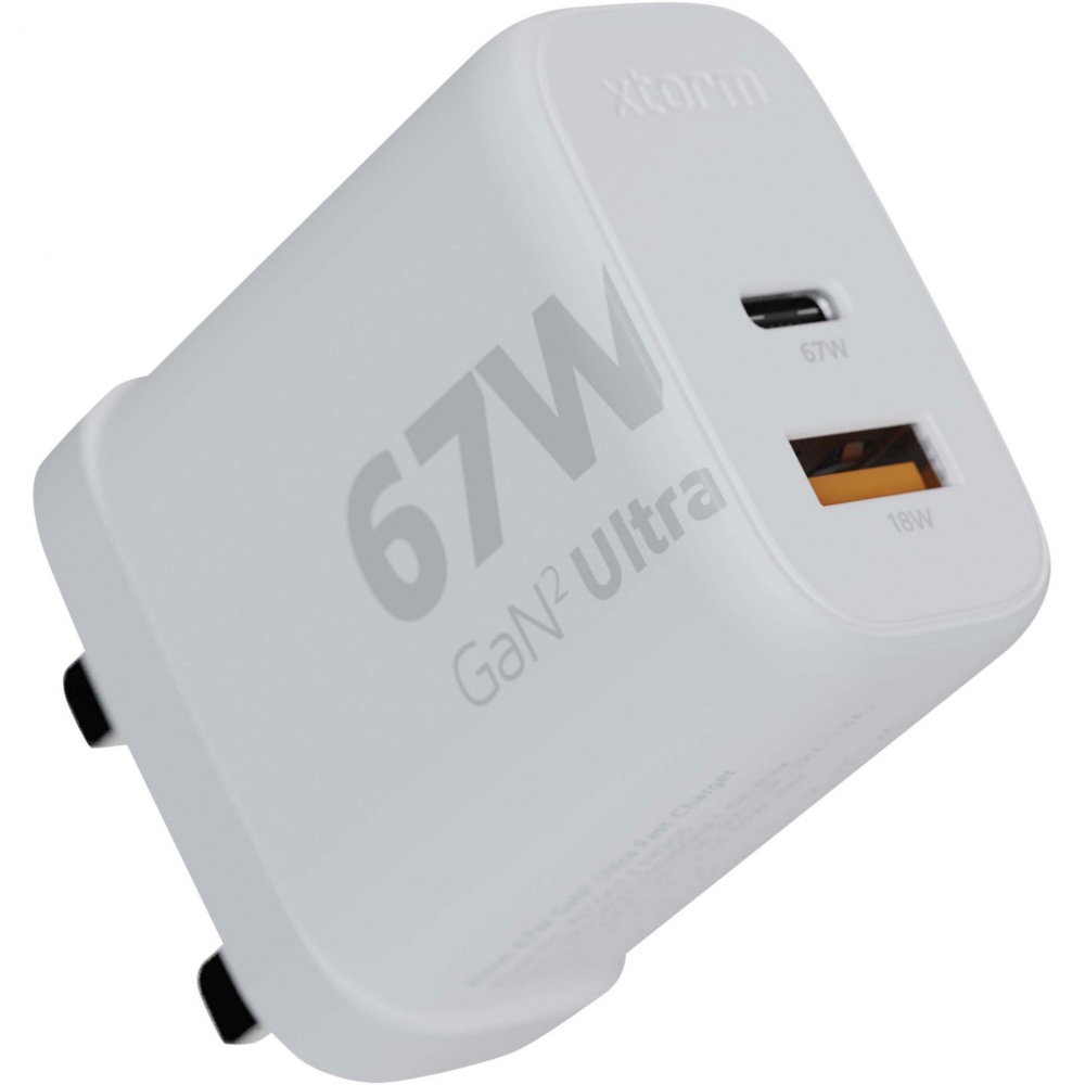 Logotrade werbemittel das Foto: Xtorm XEC067G GaN² Ultra 67 W Wandladegerät mit UK-Stecker