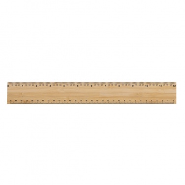 Logotrade Werbegeschenke das Foto: Timberson extra dickes 30cm doppelseitiges Bambuslineal