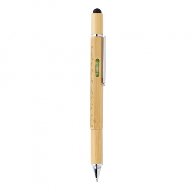 Logotrade Logogeschenke das Foto: 5-in-1 Bambus Tool-Stift