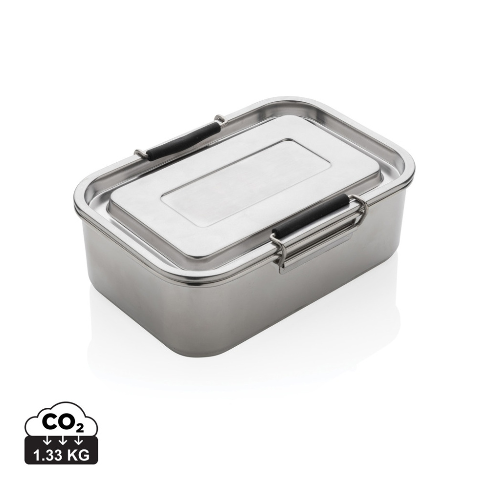 Logotrade Geschäftsgeschenke das Foto: Auslaufsichere Lunchbox aus RCS recyceltem Stainless Steel