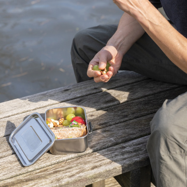 Logotrade Werbeartikel das Foto: Auslaufsichere Lunchbox aus RCS recyceltem Stainless Steel