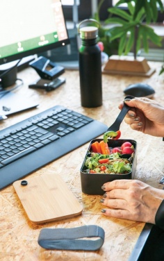 Logotrade Geschäftsgeschenke das Foto: RCS RPP Lunchbox mit Bambusdeckel