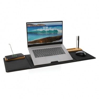 Logotrade Geschäftsgeschenke das Foto: Impact AWARE RPET faltbare Desk-Organizer mit Laptop-Ständer