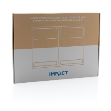 Logotrade Firmengeschenke das Foto: Impact AWARE RPET faltbare Desk-Organizer mit Laptop-Ständer