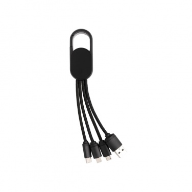 Logotrade Logogeschenke das Foto: 4-in-1 Kabel mit Karabiner-Clip