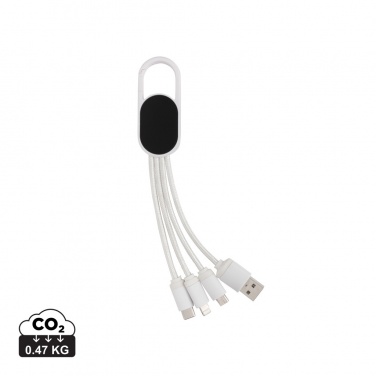 Logotrade Werbegeschenke das Foto: 4-in-1 Kabel mit Karabiner-Clip