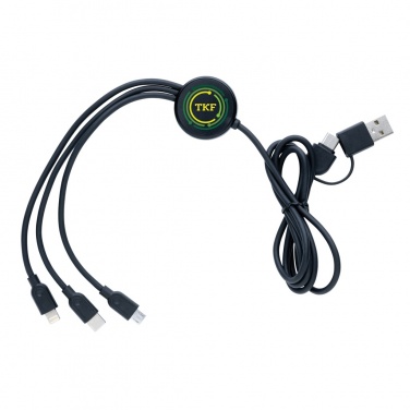 Logotrade Firmengeschenke das Foto: 6-in-1 Kabel aus RCS recyceltem TPE und recyceltem Plastik