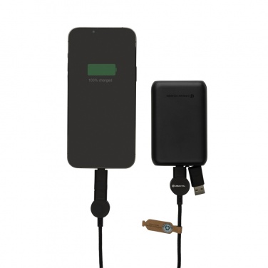 Logotrade Werbeartikel das Foto: Oakland RCS rKunststoff 1,2m 6-in-1 Fast-Charging 45W Kabel