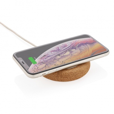 Logotrade Firmengeschenke das Foto: Kork und Weizen 5W Wireless Charger