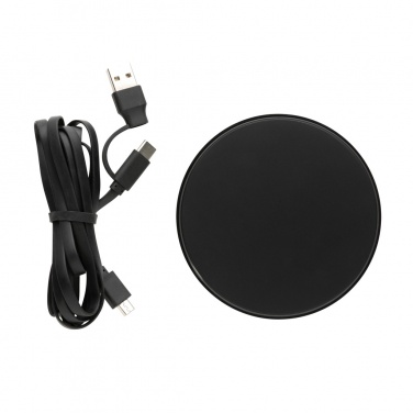 Logotrade Logogeschenke das Foto: 10W Wireless Charger aus RCS Standard recyceltem Kunststoff