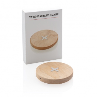 Logotrade Werbegeschenke das Foto: 5W Wirless-Charger aus Holz