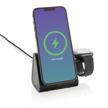 Logotrade Firmengeschenke das Foto: Powerbase 3-in-1-Charger aus RCS Kunststoff mit Powerbank