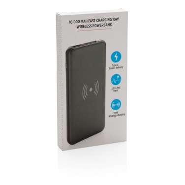 Logotrade Werbeartikel das Foto: 10.000 mAh FastCharging 10W Wireless Powerbank mit PD