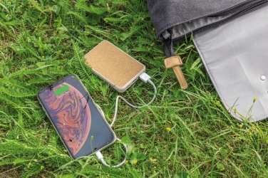 Logotrade Werbeartikel das Foto: Kork und Weizen 5.000 mAh Pocket-Powerbank