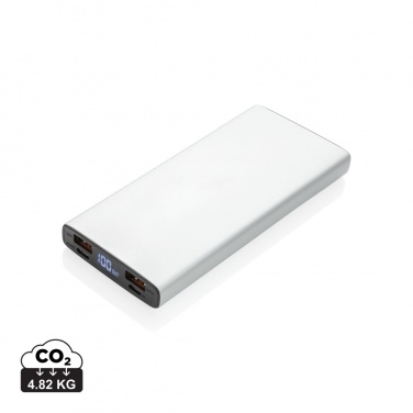 Logotrade Werbegeschenke das Foto: 18W PD Powerbank mit 10.000 mAh aus Aluminium