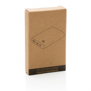 Logotrade Logogeschenke das Foto: 5.000mAh Bambus-Powerbank