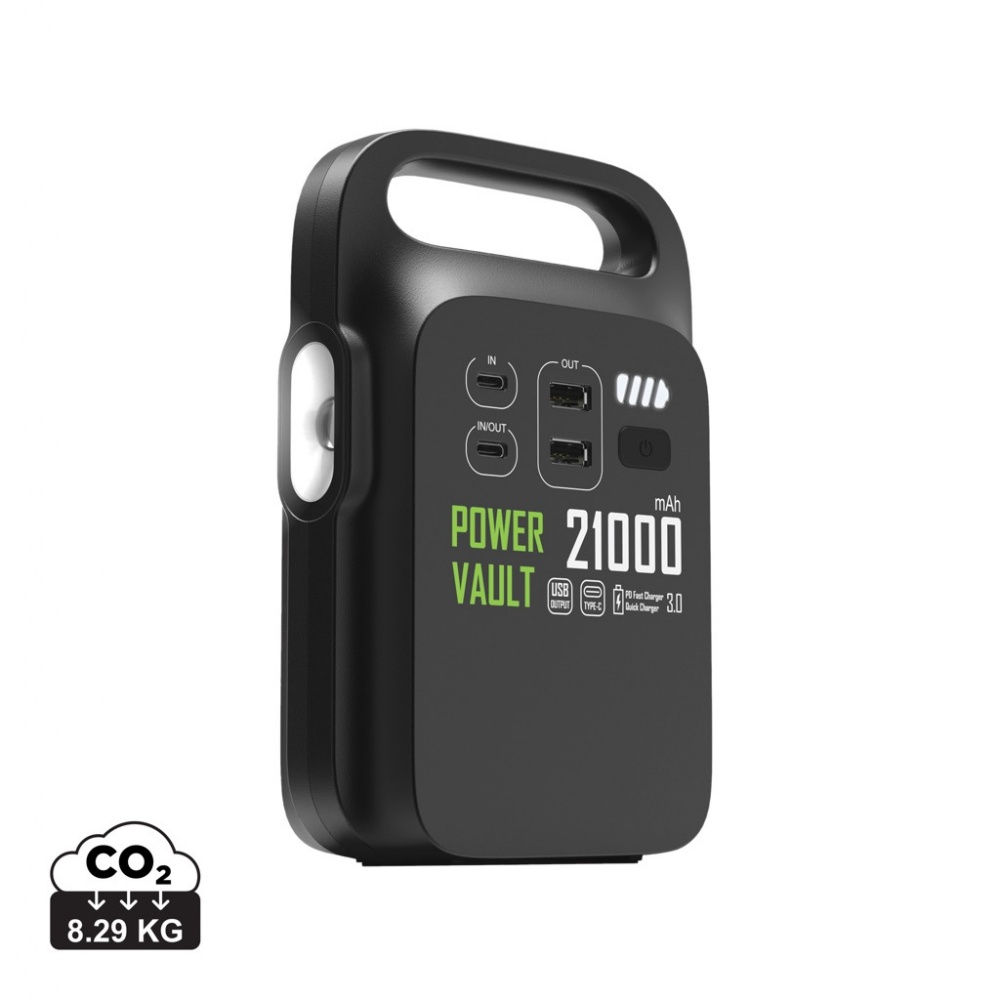 Logotrade Logogeschenke das Foto: Power Vault 21.000mAh tragbare Powerstation aus RCS rPlastik