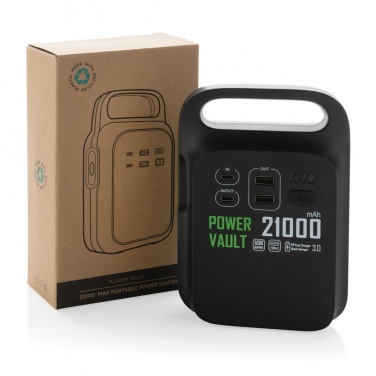 Logotrade Firmengeschenke das Foto: Power Vault 21.000mAh tragbare Powerstation aus RCS rPlastik